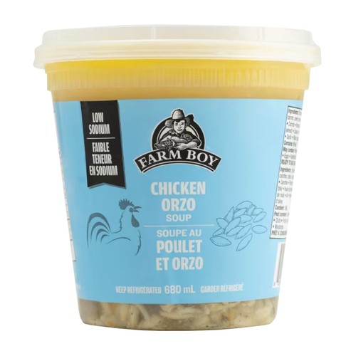 Farm Boy Soup Low Sodium Chicken Orzo 680 ml