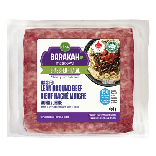 Barakah Meadows Halal Lean Ground Beef Grass Fed 454 g