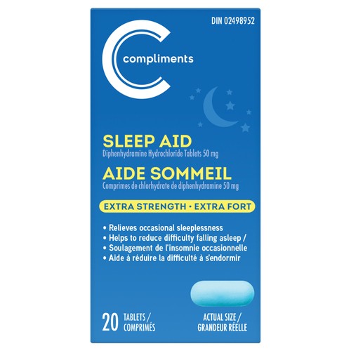 Compliments Sleep Aid Tablets 20 Count