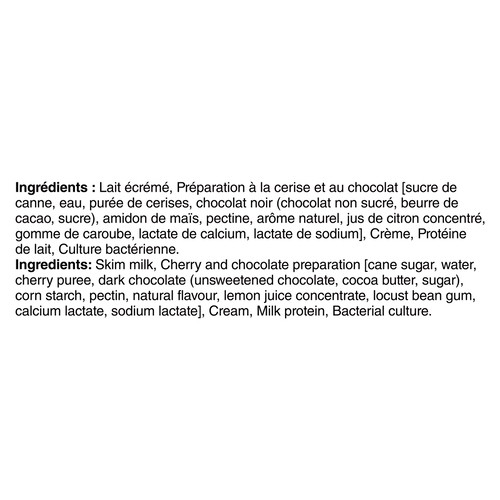 Liberté Greek 2% Yogurt Black Cherry With Chocolate Pieces 650 g