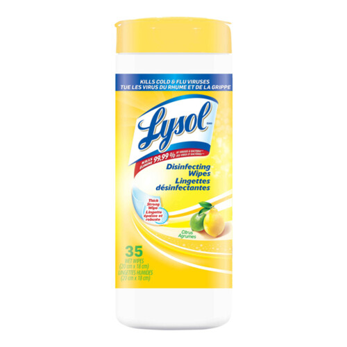 Lysol Disinfecting Wipes Citrus 35 Sheets