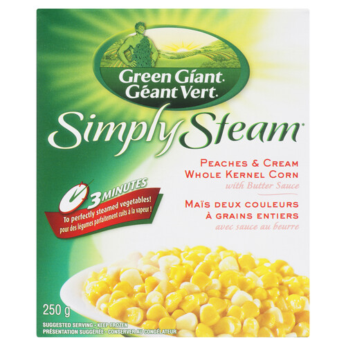 Green Giant Simply Steam Peaches & Cream Corn In Butter Frozen Vegetables 250 g