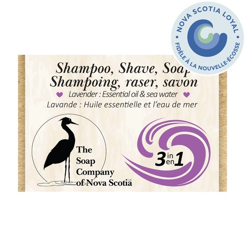Soap Company of Nova Scotia 3 in 1 Soap Save & Shampoo Lavender Sea Water 110 g