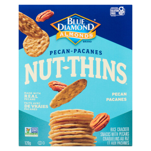 Blue Diamond Gluten-Free Rice Crackers Nut Thins Pecan 120 g