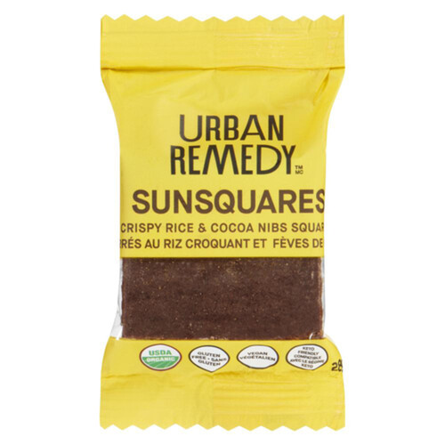 Urban Remedy Desserts Squares Crispy Rice & Cocoa Nibs 28 g