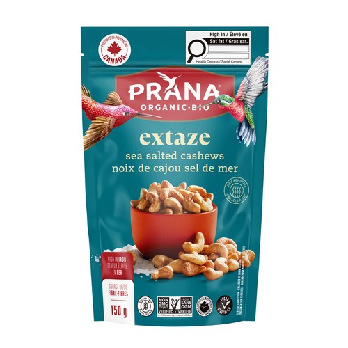 Prana Organic Extaze Cashews Sea Salt 150 g