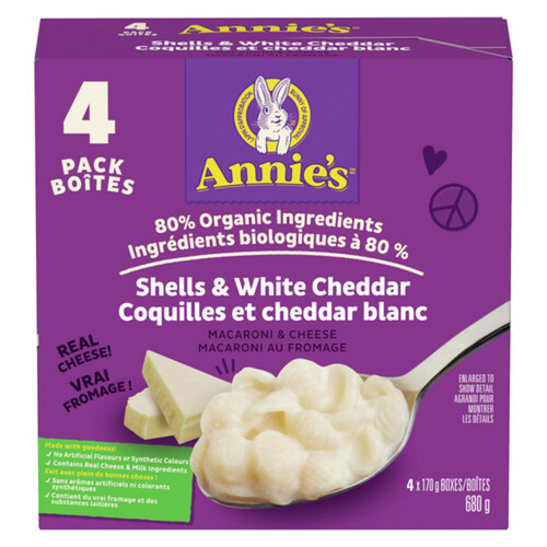 Annie's Organic Macroni & Chesse Shells White Cheddar 680 g