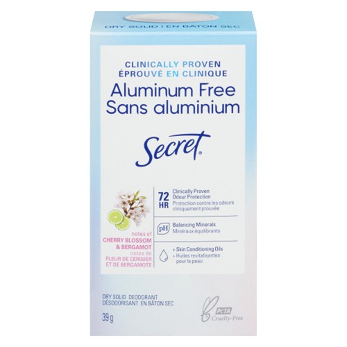 Secret Clinically Proven Aluminum-Free Deodorant Cherry Blossom & Bergamot 39 g