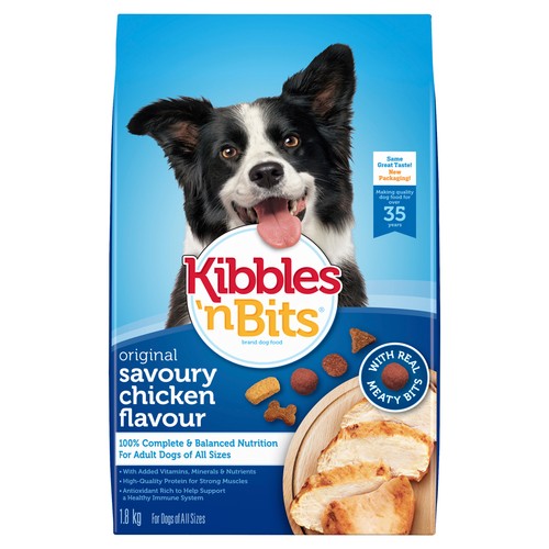 Kibbles 'N Bits Dog Food Original Chicken Savoury Flavour With Real Meaty Bits 1.8 kg