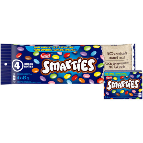 Nestlé Smarties Chocolate Cocoa 4 Pack 180 g Voilà Online Groceries