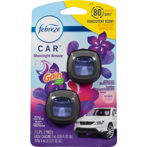Febreze Air Freshener Car Clip Moonlight 2 Pack 4 ml