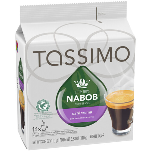 Tassimo Nabob Coffee Pods Café Crema 14 T-Discs 110 g