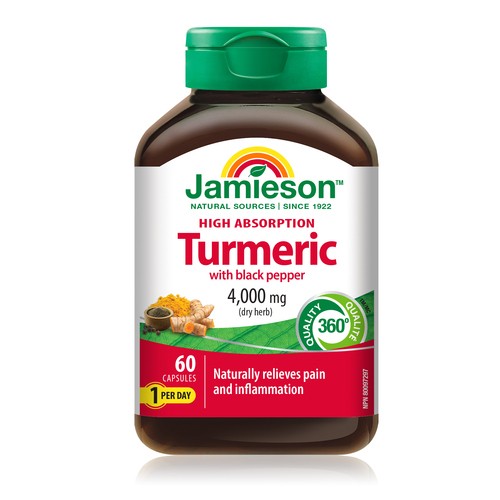 Jamieson Supplement Turmeric With Black Pepper Capsules 60 Count
