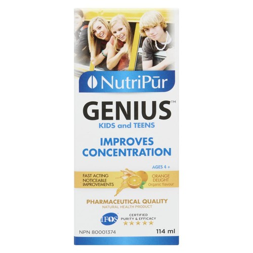 Nutripur Gluten-Free Genius Kids & Teens Orange Delight 114 ml