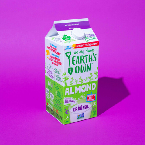 Earth's Own Dairy-Free Plant-Based Beverage Almond Milk Original 1.89 L