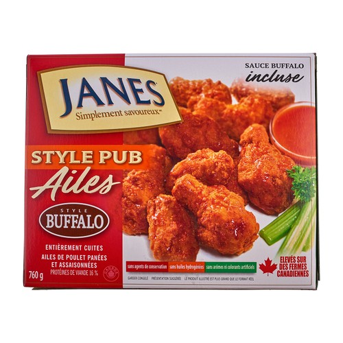 Janes Pub Style Frozen Chicken Wings Buffalo 760 g