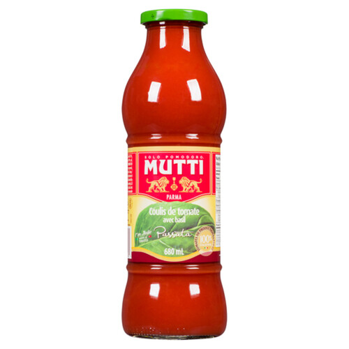 Mutti Tomato Puree With Fresh Basil 680 ml