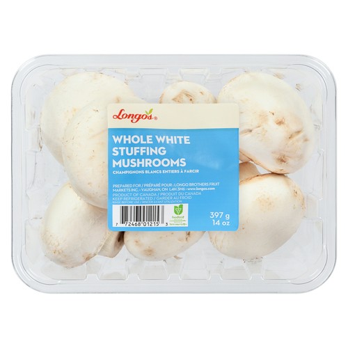 Longo's Whole White Stuffer Mushrooms 397 g