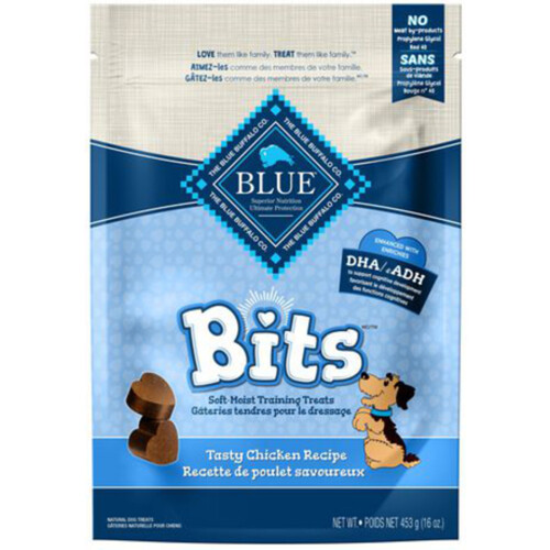 Blue Buffalo Dog Treats Bits Soft-Moist Tasty Chicken 453 g 