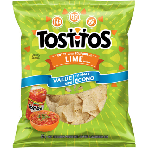 Tostitos Tortilla Chips Hint Of Lime Flavour 455 g