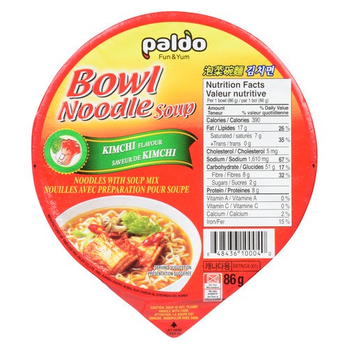 Paldo Noodle Bowl Kimchi  86 g