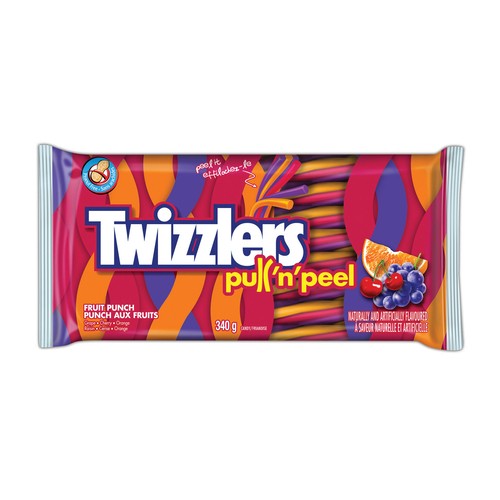 Twizzlers Pull-N-Peel Candy Fruit Punch 340 g