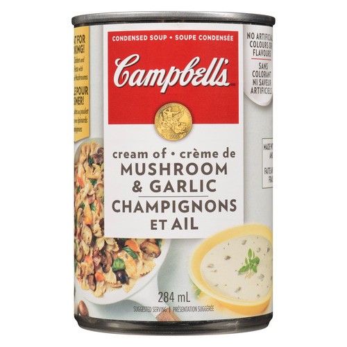 Campbell's Condensed Soup Cream Of Mushroom With Garlic 284 ml