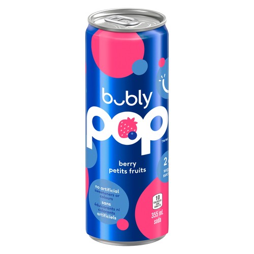 Bubly Pop Sparkling Water Berry 355 ml (Can)