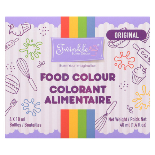 Twinkle Food Colour Pack Original 4 x 10 ml