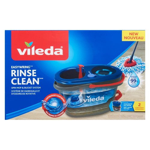 Vileda Easy Wring Spin Mop & Bucket Rinse Clean 