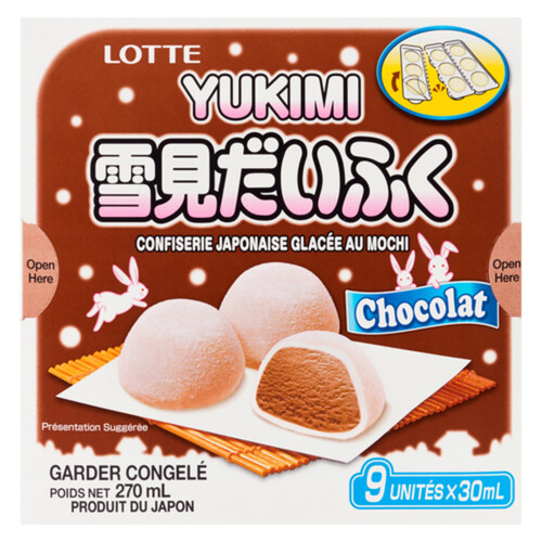 Lotte Frozen Mochi Ice Novelties Chocolate 270 ml