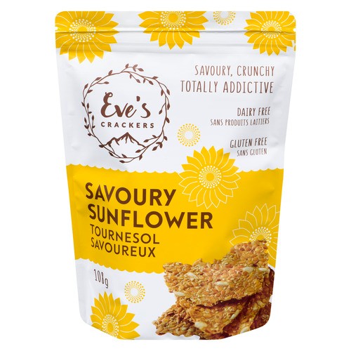 Eve's Gluten-Free Crackers Savory Sunflower 108 g