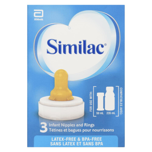 Abbott Similac Infant Nipples And Rings 1 Pack