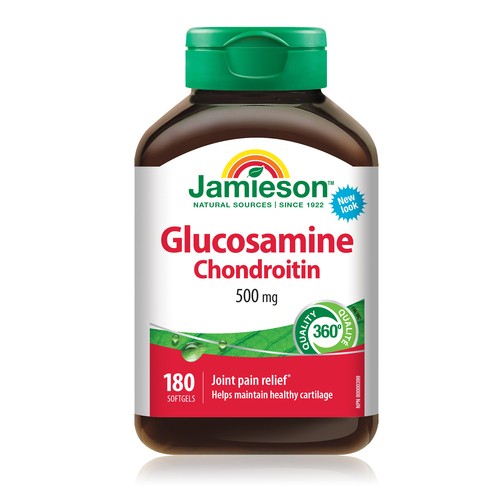 Jamieson Glucosamine Chondroitin 500 mg Regular Strength 180 Count