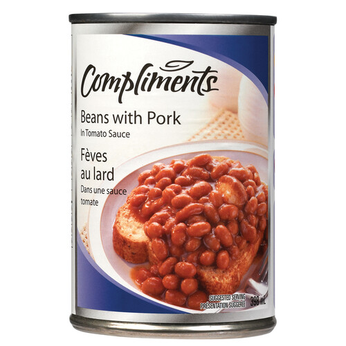 Compliments Beans With Pork In Tomato Sauce 398 ml 