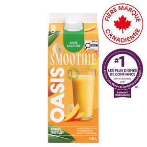 Oasis Smoothie Mangue tropicale sans lactose 1.6 L