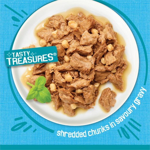 Friskies Tasty Treasures Wet Cat Food Ocean Fish and Tuna in Sauce 156 g