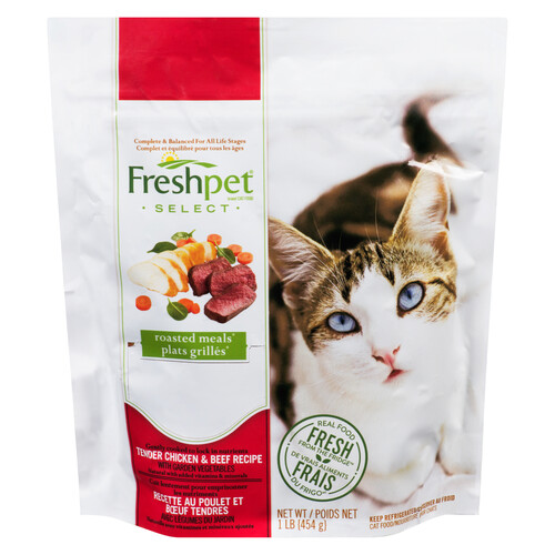 Freshpet Select Roasted Meals Dry Cat Food Tender Chicken & Beef 450 g