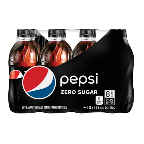 Pepsi Pop Zero Sugar 8 x 355 ml (bottles)