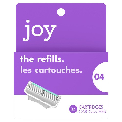 Joy Five-Bladed Razor Cartridges Refills 4 Pack