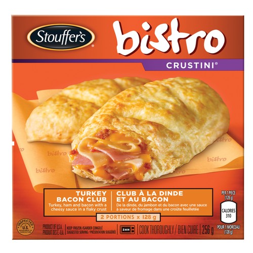 Stouffer's Bistro Frozen Turkey Bacon Club Crustini 255 g