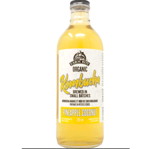 Farm Boy Organic Kombucha Pineapple Coconut 355 ml