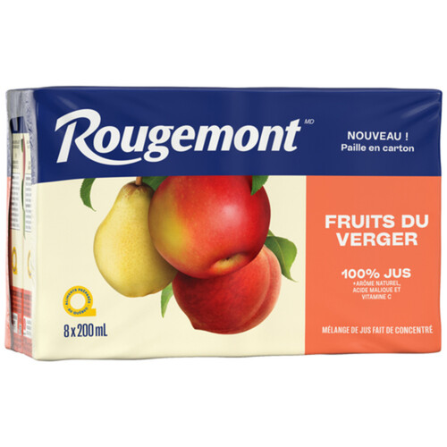 Rougemont Juice Orchard Medley Mixed Fruit Boxes 8 x 200 ml