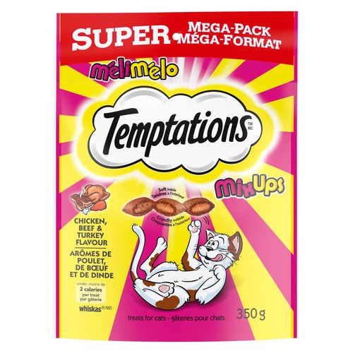 Temptations Cat Treats Mix Ups Chicken Beef & Turkey Flavour 350 g