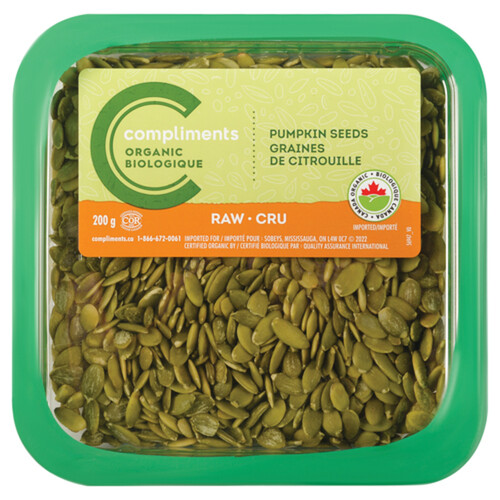 Compliments Organic Pumpkin Seeds Raw 200 g