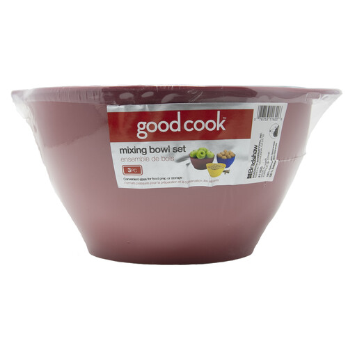 Good Cook 3-Piece Plastic Mixing Bowl Set 1 EA