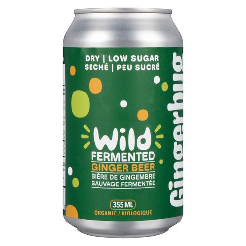 Gingerbug Wild Fermented Ginger Beer Dry Low Sugar 355 ml