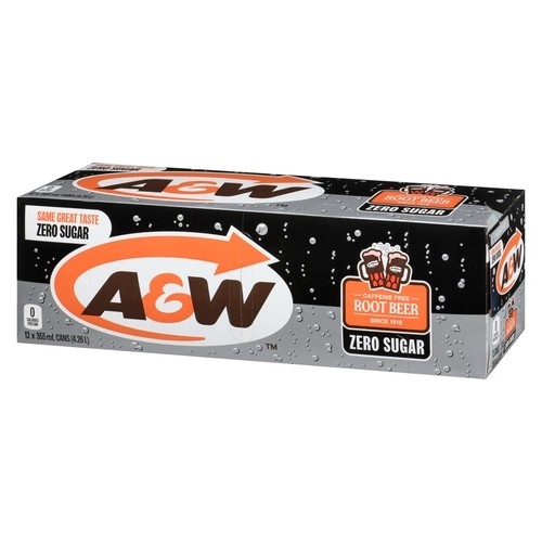 A&W Caffeine-Free Diet Root Beer 12 x 355 ml (cans)