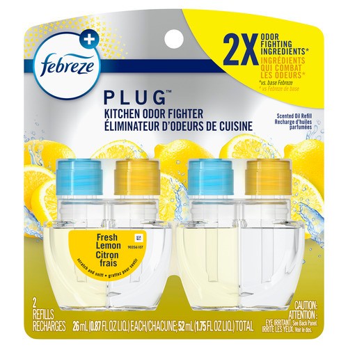Febreze Plug In Kitchen Odor Fighter Refills Fresh Lemon 52 ml