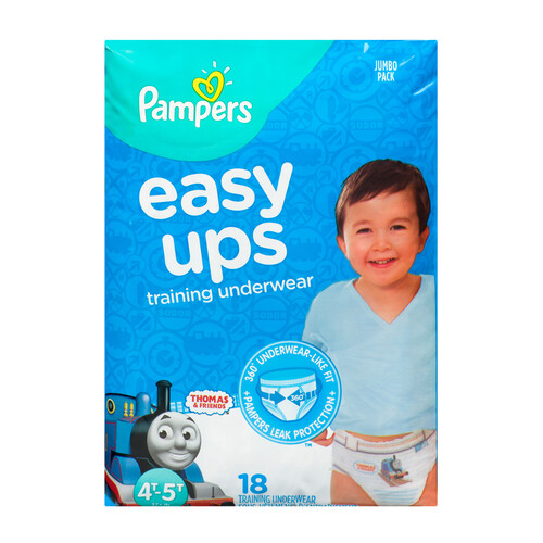 Pampers Easy Ups Training Underwear For Boys Size 6 4T-5T 18 Count
